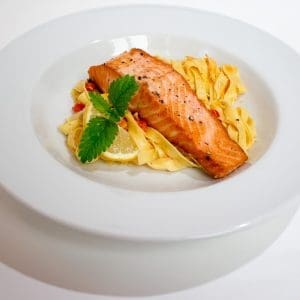 38. Spaghetti mit Lachs